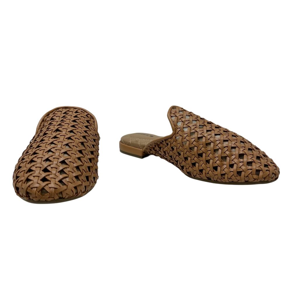 Birdies The Phoebe Woven Mule Flats Rattan‎ Faux Leather Tan Size US 5.5 - Picture 6 of 14